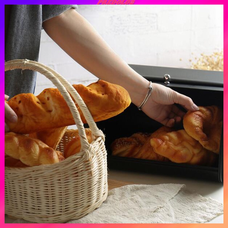 [Predolo2] Giỏ Sắt Đựng Bánh Mì / Bánh Mì / Bánh Ngọt Màu Đen Phong Cách Retro