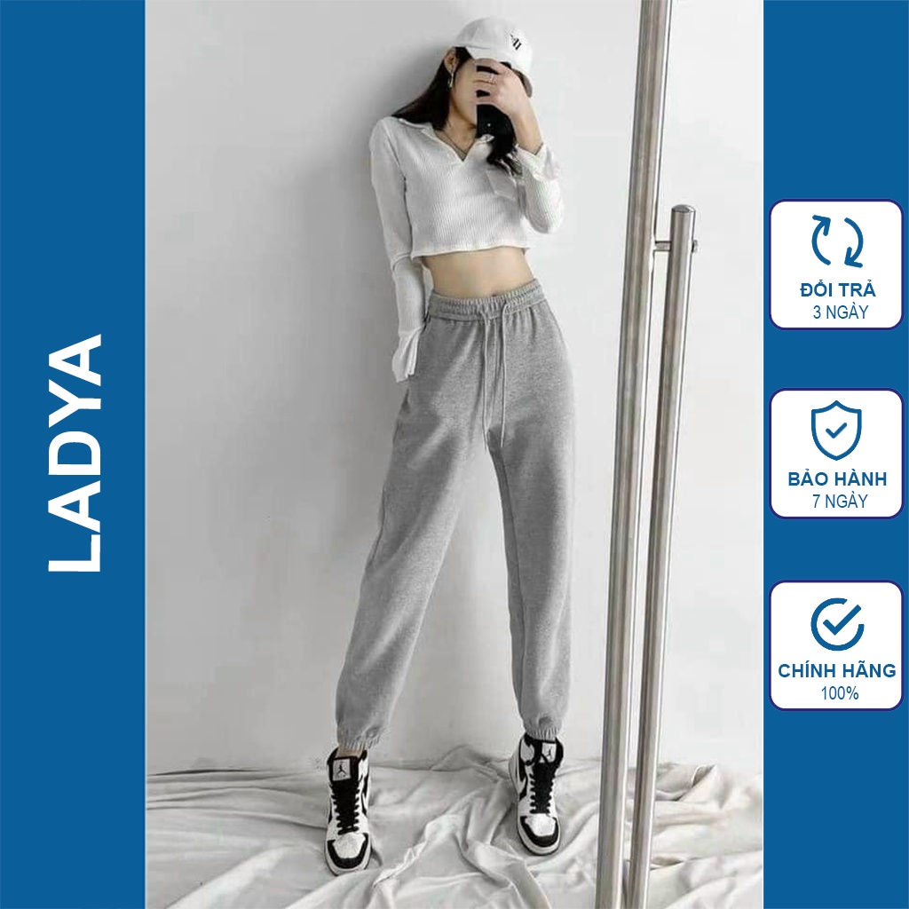 Quần Jogger Nữ Cạp Chun Bo Gấu Vải Nỉ Cực Ấm Mã 906