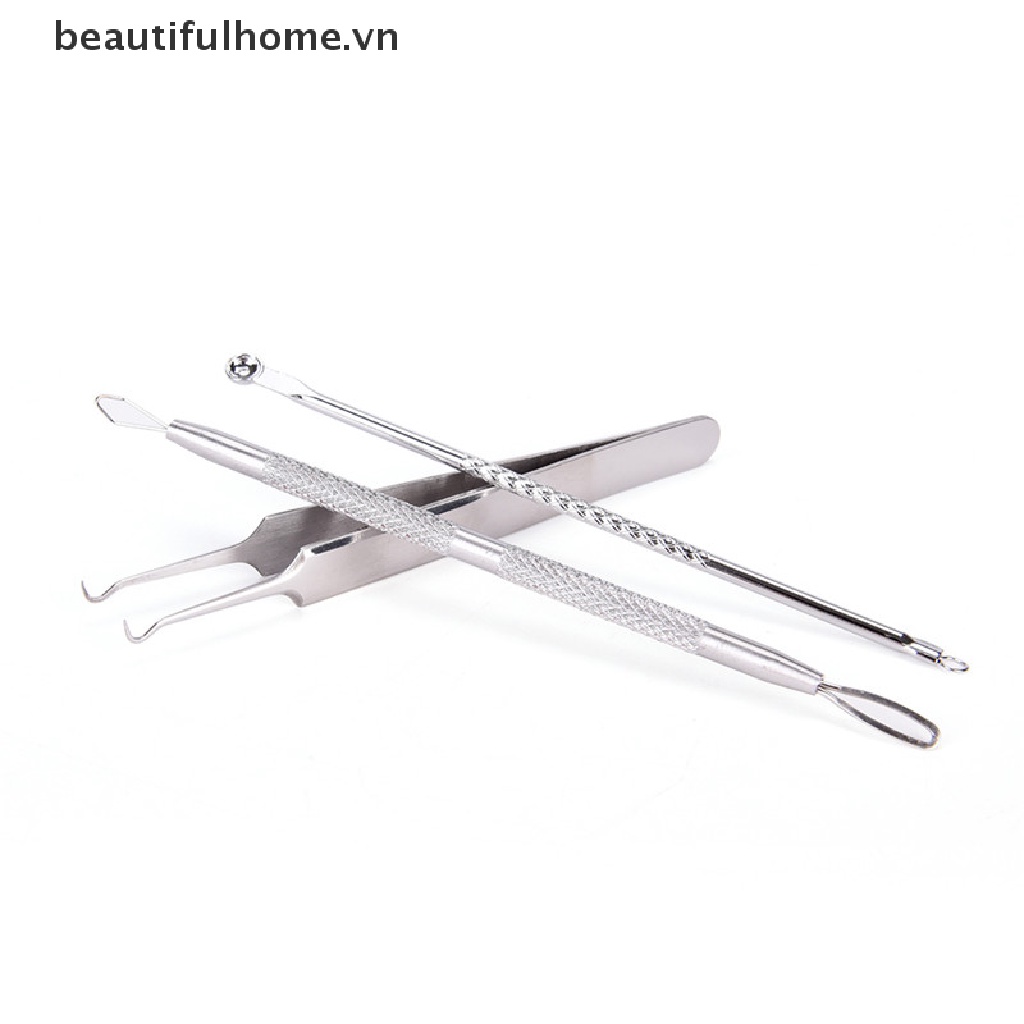 Set 3 Dụng Cụ Nặn Mụn Bằng Inox An Toàn Tiện Lợi