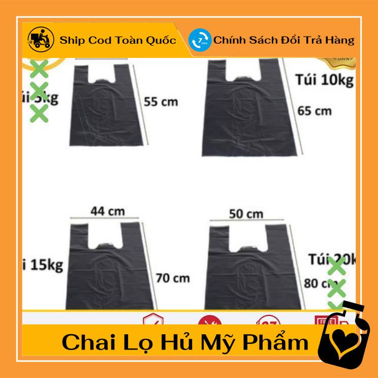 [TOP GIÁ RẺ] [1kg] Túi nilong đen hai quai Đen nhám , túi bọc xốp ,Xưởng Chai Lọ