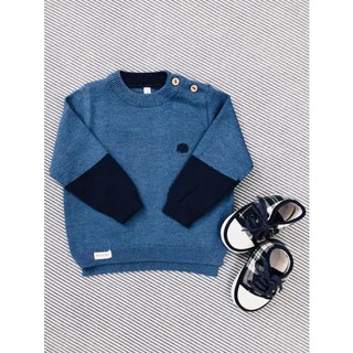 Áo len sợi cotton cài vai momma