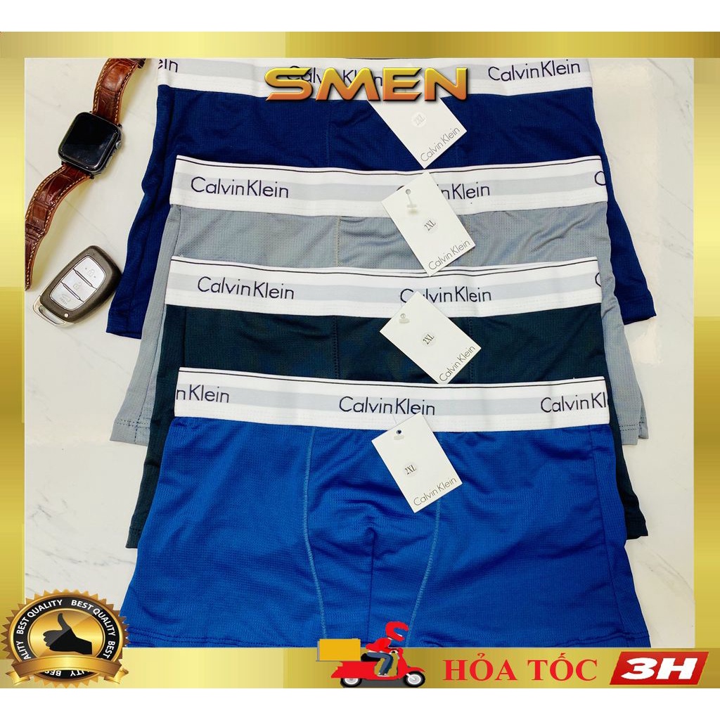 Quần Lót Nam boxer thông hơi thun lạnh, Quần sịp đùi nam Thông Hơi Xuất Nhật ST01( Che tên) - SMEN