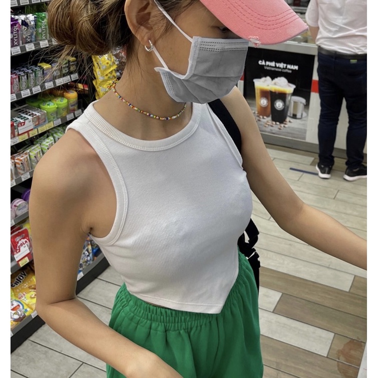 SP001113 Áo Tank Top Reels Trắng- Tiệm Mềm Croptop