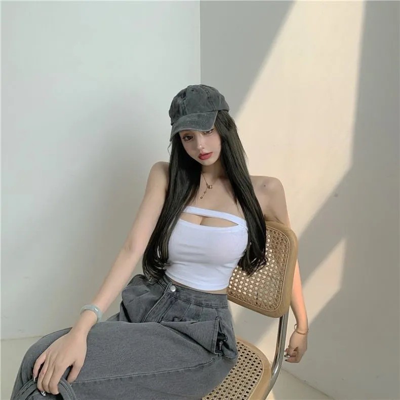 Áo kiểu croptop quây Quảng Châu [VIDEO+ẢNH THẬT] Áo quây ngực crt nữ cotton-Taobao có sẵn, dáng cutout sexy quyến rũ | BigBuy360 - bigbuy360.vn