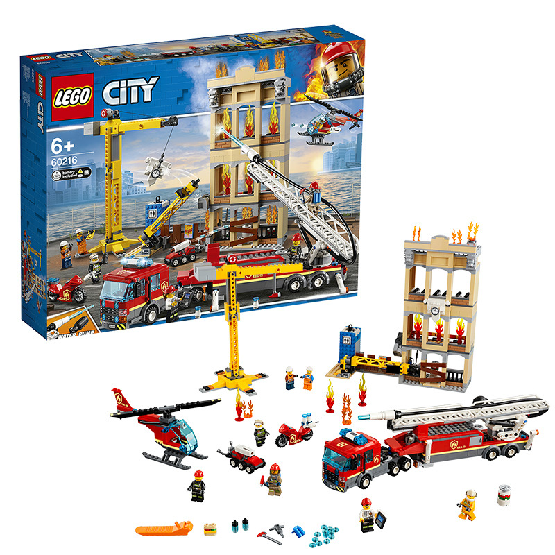 Lego City Group thành phố Đội cứu hỏa 60216 Đồ chơi khối xây dựng Quà Tặng quà tặng quà tặng năm mới