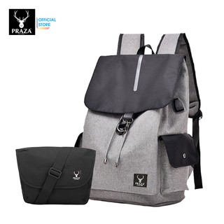 Bộ Balo Nam Nữ Có Cổng Sạc USB & Túi Đeo Chéo Thời Trang PRAZA - BL181DC119 - 2