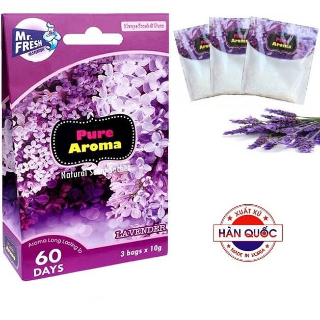 [Giá công phá] 1 Hộp gồm 3 túi thơm ngàn hoa Mr Fresh (10g/túi) (Phân phối bởi Hando)