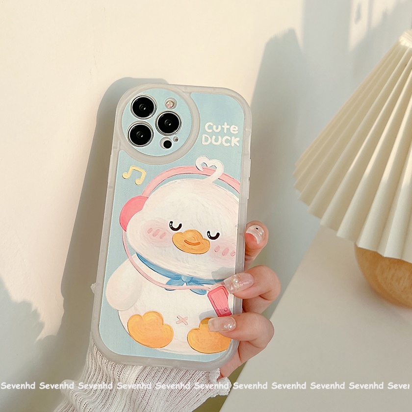 Ốp Điện Thoại Họa Tiết Chú Vịt Âm Nhạc Cho iPhone 13 12 11 Pro Max SE2020 X XR Xs Max 7 8 Plus