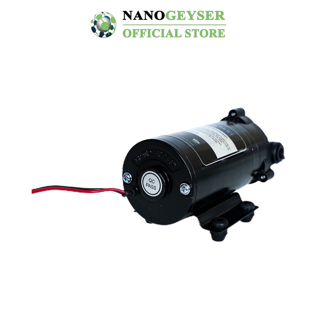 Bơm máy lọc nước Nano Geyser, Tặng cút nối nối nhanh, Bơm tăng áp giúp hút đẩy, Bảo hành chính hãng 3 năm