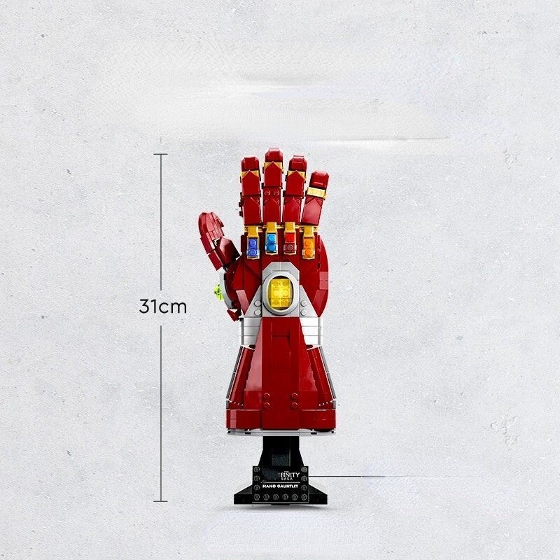 Lắp ráp mô hình marvel Super Heroes nano gauntlet 66018 găng tay vô cực đỏ