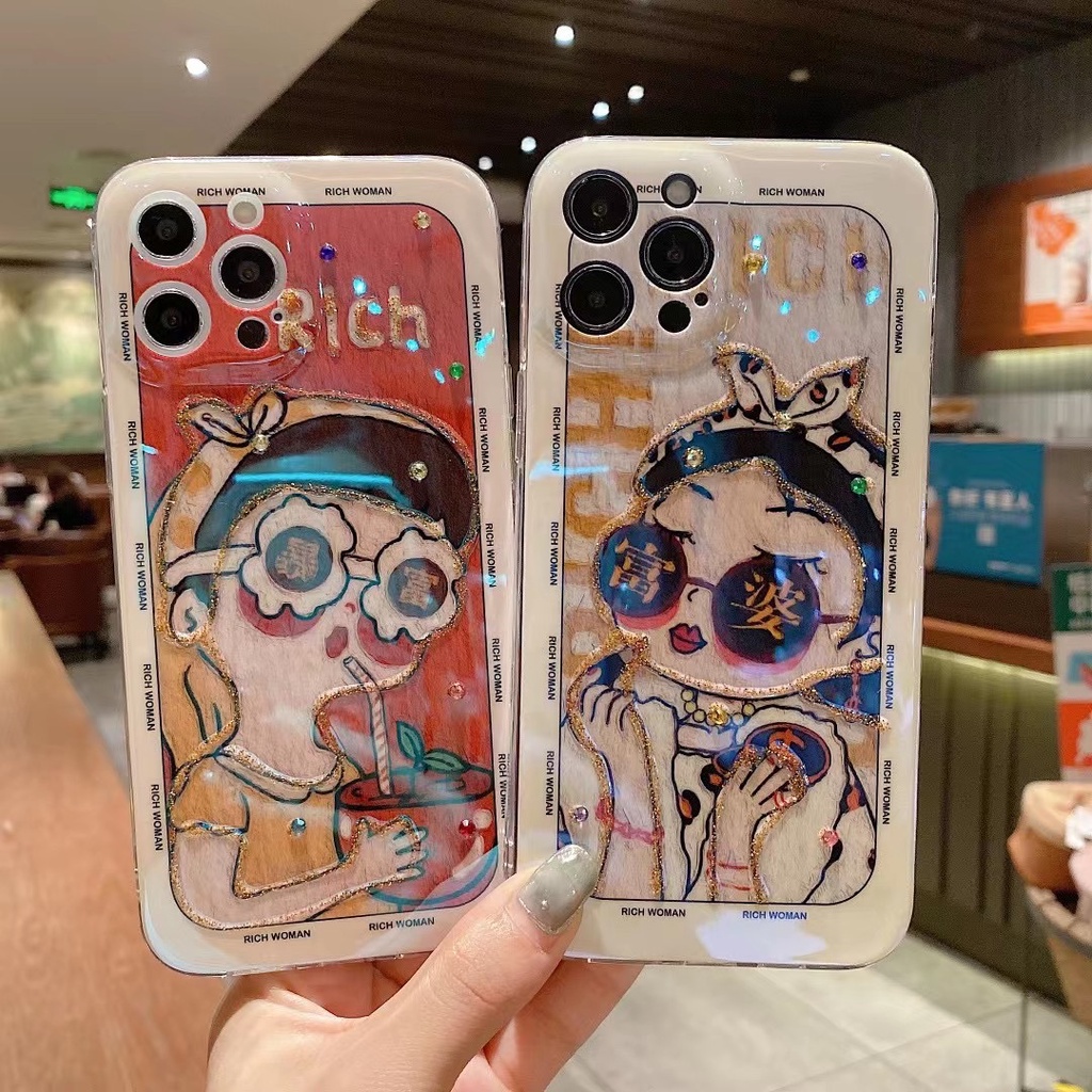 Ốp điện thoại TPU cô gái hoạt hình thích hợp cho iPhone 12 Pro Max 13 13 Pro Max11 Pro Max Xs Max Xr X 7plus