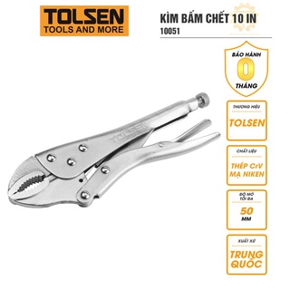 Kìm bấm chết 10 inch tolsen 10051 chất liệu thép mạ niken độ mở tối đa 50mm