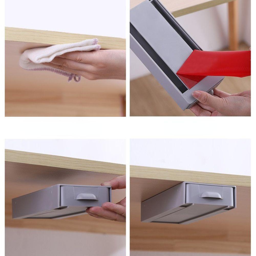 Hộp Đựng Bút Gắn Bàn Đơn Giản Tiết Kiệm Không Gian Không Cần Đục Lỗ Tiện Dụng