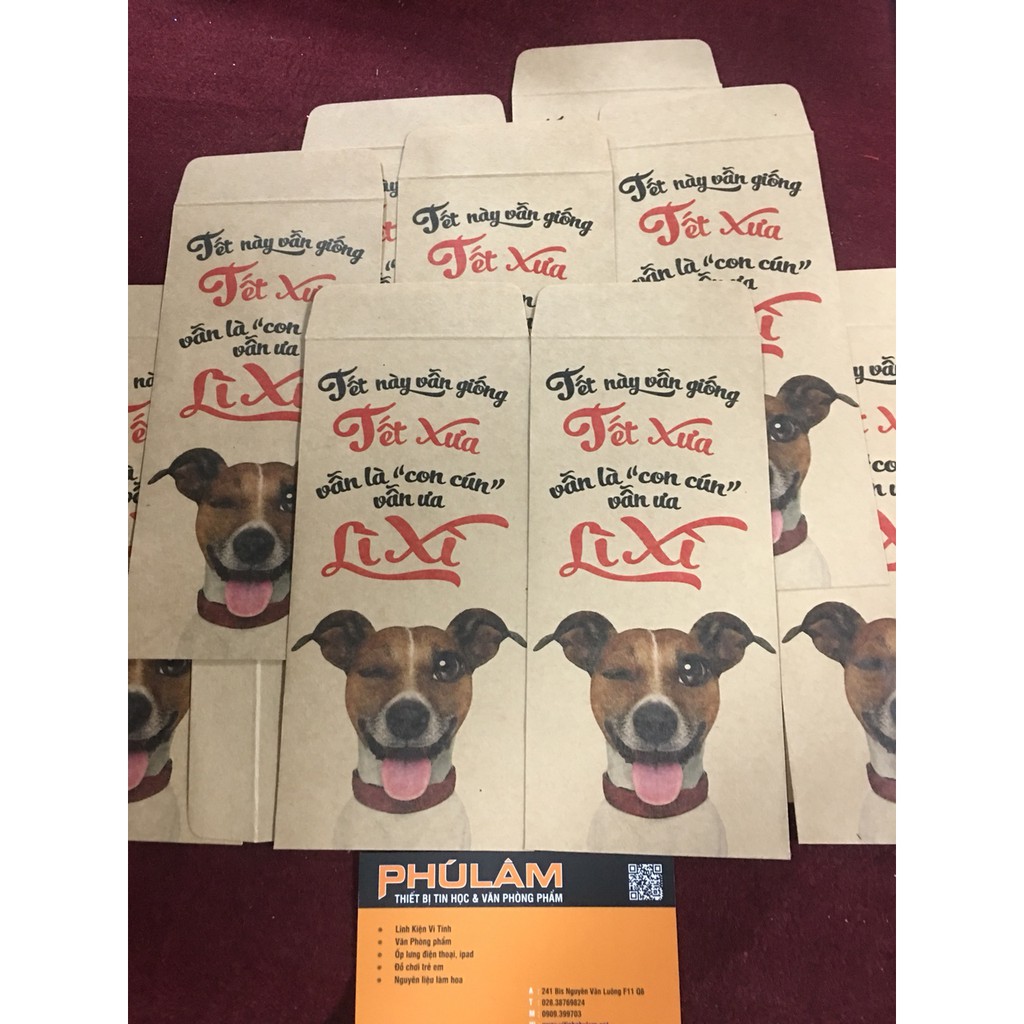 LÌ XÌ HANDMADE MẪU K1 ( 1 XẤP 10 TỜ - CHỌN MẪU INBOX SHOP )