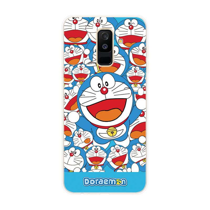 Ốp lưng TPU mềm Samsung Galaxy A6 A6+ Plus A7 A8 A8+ Plus A9 2018 Doraemon hoa văn