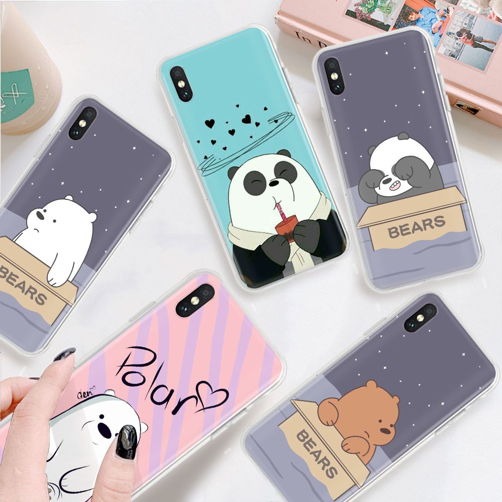 Ốp điện thoại trong suốt in hình We Bare Bear TB148 cho Xiaomi Redmi Note 5A Prime 5 Pro S2 Plus GO