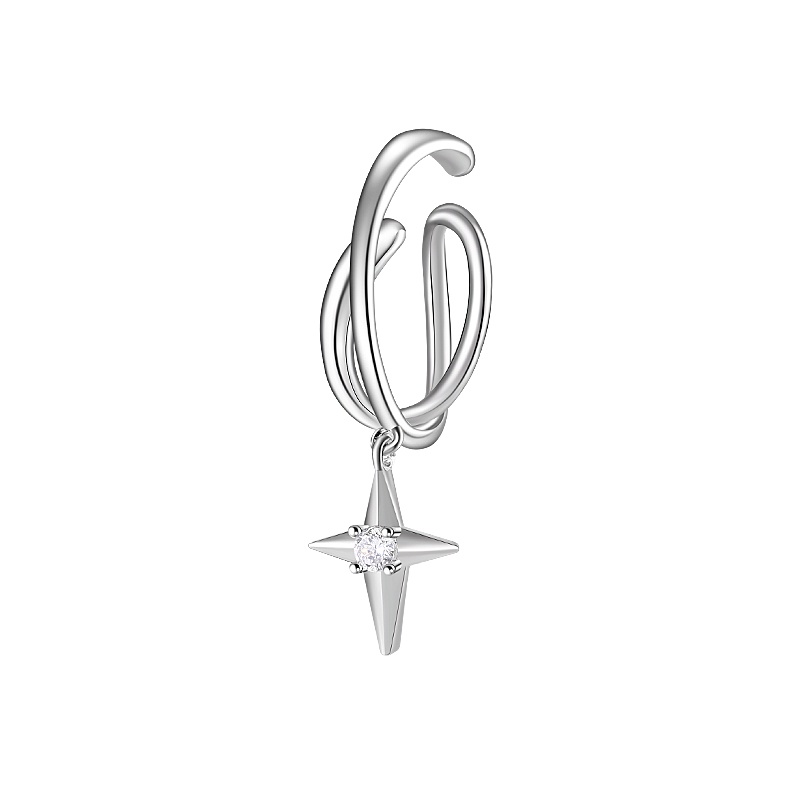 Bông tai hình chữ thập phong cách hiphop thời trang cá tính