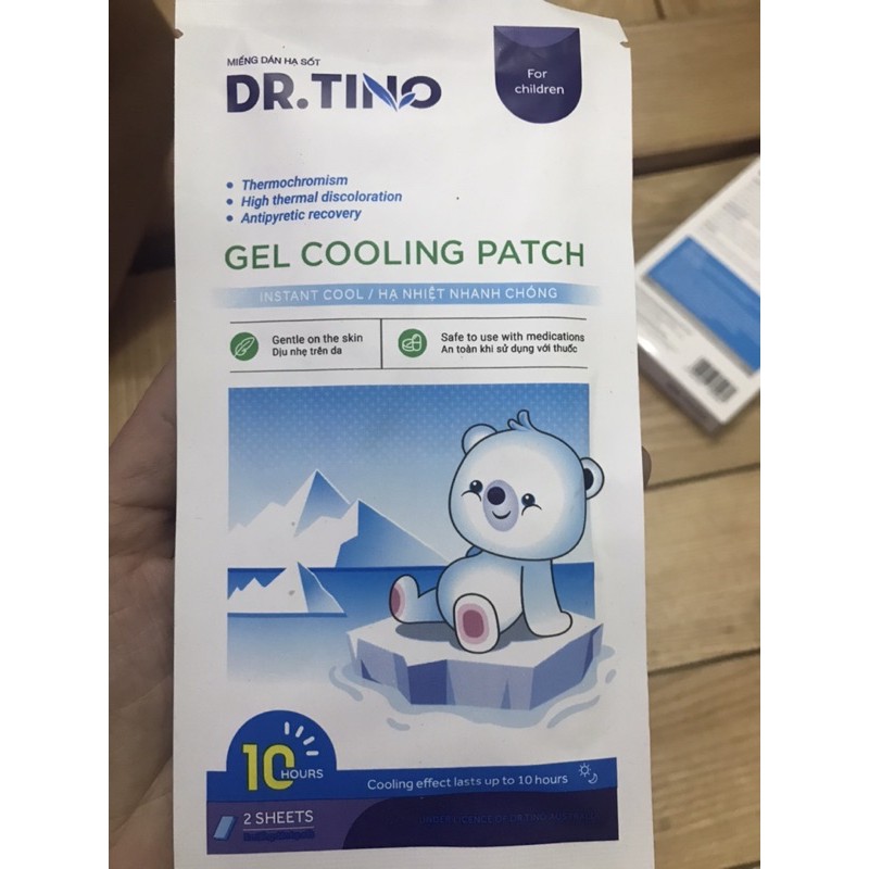 Miếng dán hạ sốt Dr.tino - dịu nhẹ trên da, an toàn khi sử dụng với thuốc