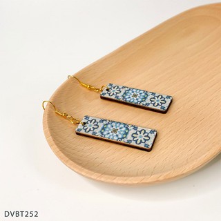 Bông tai gỗ vintage divi - dvbt252
