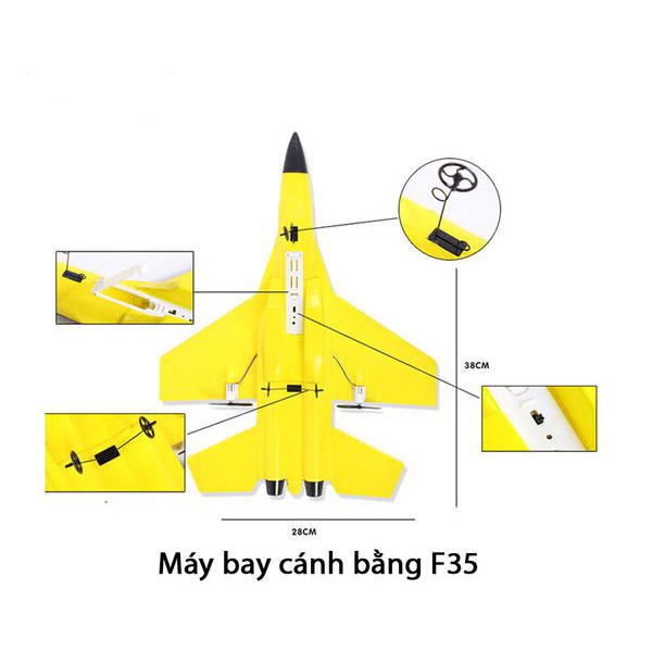 Máy Bay Điều Khiển Từ Xa MIG-530, Su 27, Su 35 Pin Trâu Siêu Bền