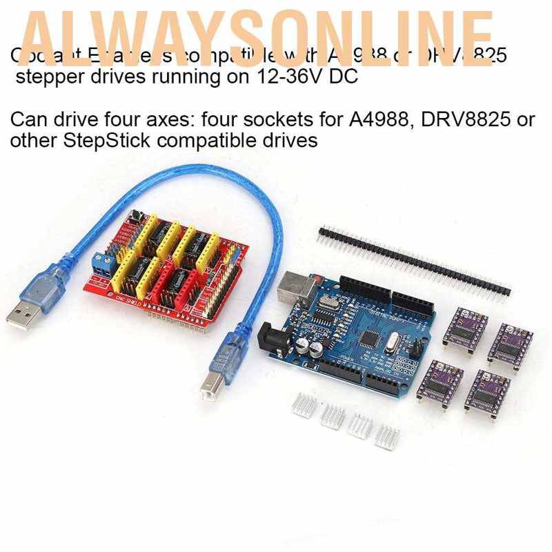 Bảng Mạch Mở Rộng Alwaysonline V3 Cho Máy In 3d A4988 Driver Cho Arduino