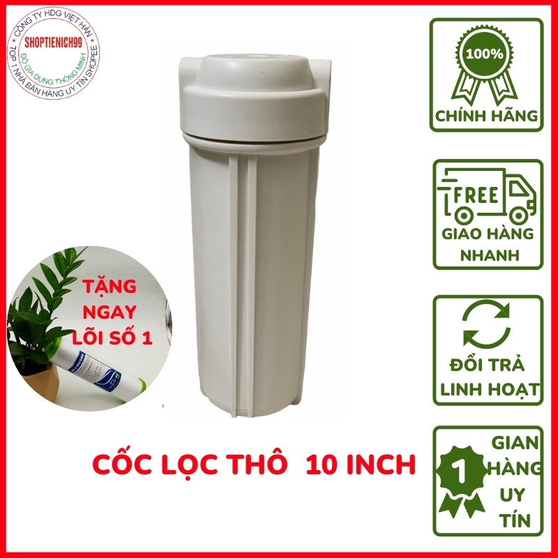 [TẶNG TAY VẶN] Combo 3 Cốc Lọc Thô 10 Inch Lắp Lọc Nước Thô Đầu Nguồn Hoặc Thay Cho Các Cốc Lọc Thô Của Các Máy Lọc RO.