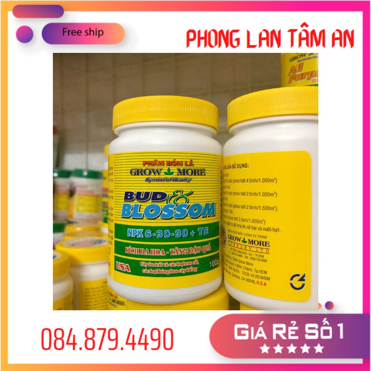 Phân bón lá của Mỹ NPK 6-30-30+TE kích thích ra hoa, tăng đậu trái