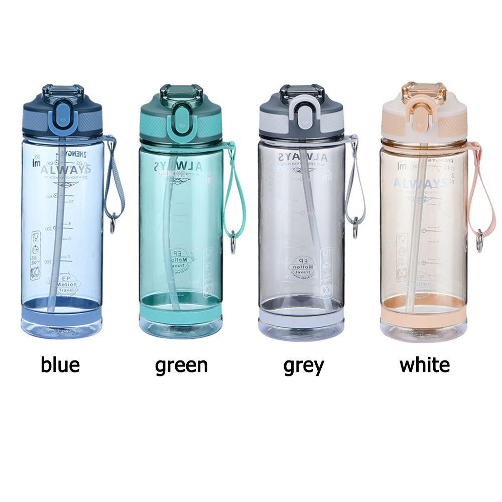 Lakamier BPA miễn phí chai nước nhựa trong suốt và ống hút nam tiện lợi với công suất 800ml