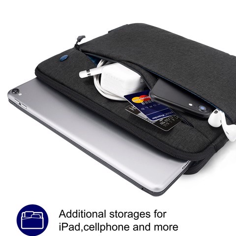 Túi Chống Sốc Tomtoc Style Tablet/iPad 11'' Chất liệu Polyester kháng nước, lớp lót lông cừu dày dặn