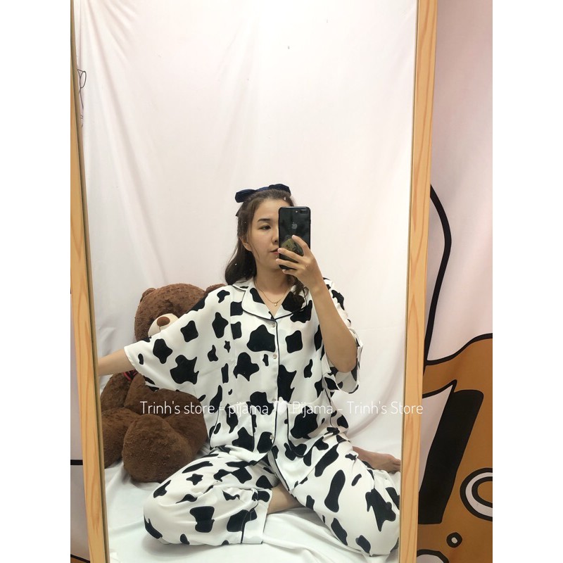 Pijama cánh dơi hình bò sữa ( freesize ) hình shop tự chụp