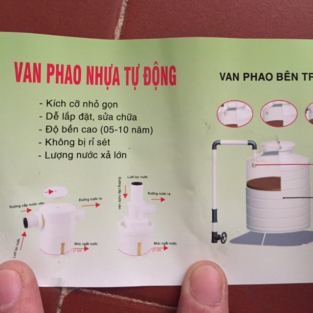 VAN PHAO NHỰA TỰ ĐỘNG ,PHAO CƠ TỰ ĐỘNG