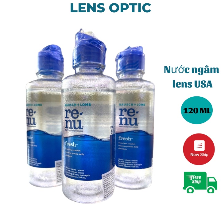Nước Ngâm Lens Renu 120Ml - Bausch Lomb, Nước Rửa Kính Áp Tròng - Lens Optic