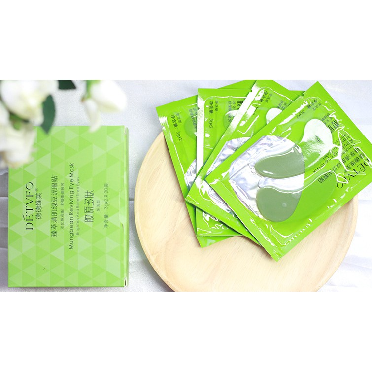 Mặt nạ mắt tinh chất đậu xanh DÉTVFO (1 đôi 1 gói) | BigBuy360 - bigbuy360.vn