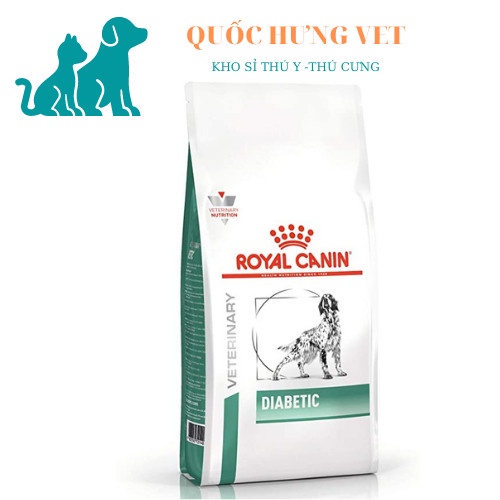 Thức ăn Hạt Khô Cho Chó bị tiểu đường - Thức ăn cho chó ROYAL CANIN DIABETIC CANINE bị tiểu đường 1.5kg - QUỐC HƯNG VET