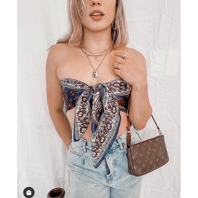 Khăn bandana cột áo yếm turban cột tóc đa năng size 90cm - Maben