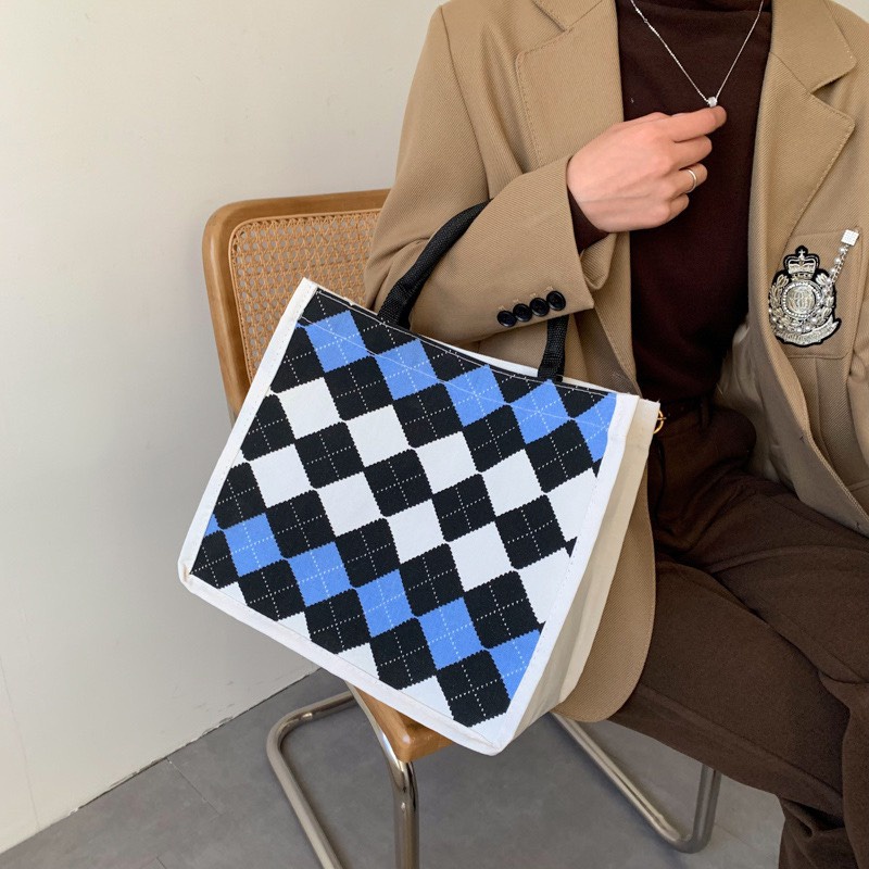 Túi xách vải canvas trẻ trung dành cho nữ thời trang phong cách Hàn Quốc (6874)