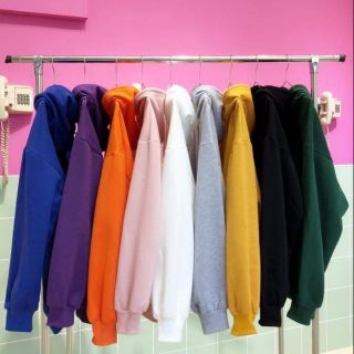 Hoodie trơn full màu -Nỉ lót bông siêu ấm