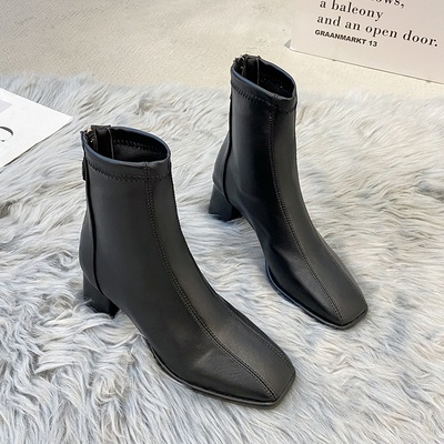 ❄❄ Boot Mũi Vuông 2 Đường May Xéo Cá Tính❄❄