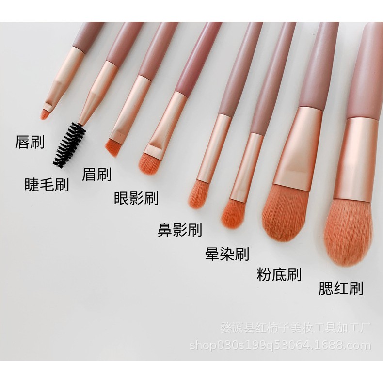 Bộ 8 cây cọ trang điểm PASTEL nội địa tông màu đáng yêu tiện lợi sỉ tốt - GIÁ GỐC 12