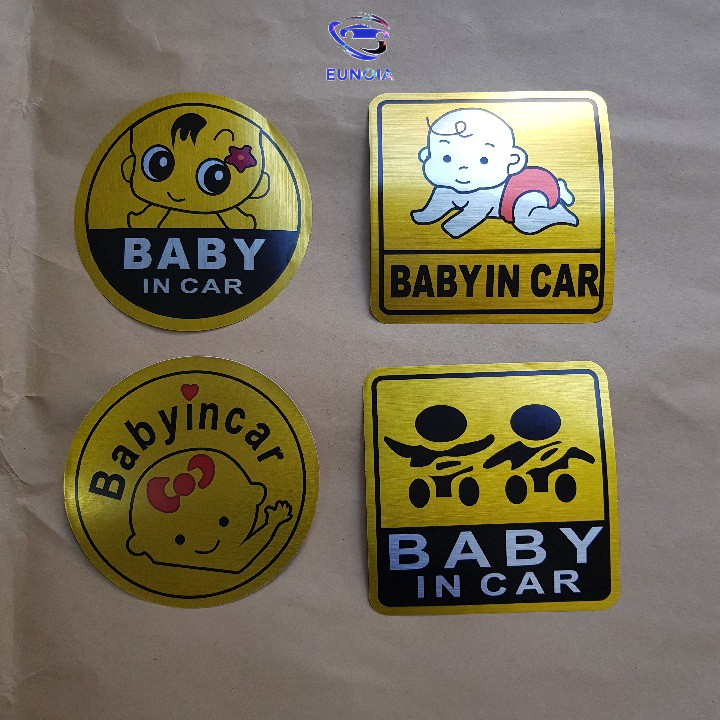 Miếng dán phản quang xe Ô tô Baby In Car