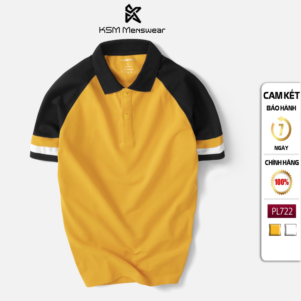 Áo polo Nam Tay Raglan Phối , áo thun nam có cổ Đẹp Giá Rẻ PL722