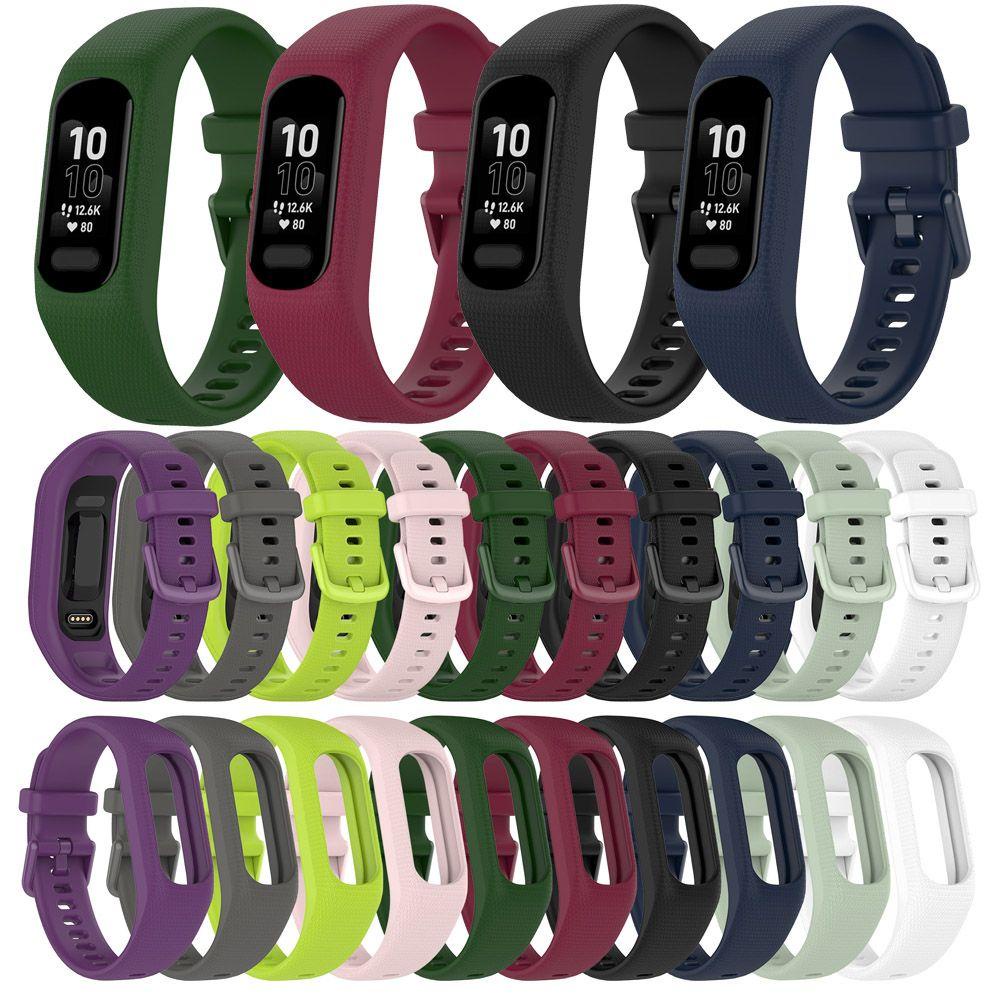MYRONGVN Dây Đeo Silicone Khóa Kim Loại Cho Đồng Hồ Thông Minh Garmin Vivosmart 5