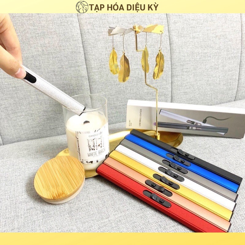 Phụ kiện đốt nến thơm an toàn, sạc usb tiện dụng, LOẠI 1 có hộp kèm sang trọng