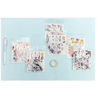 40 sticker cổ điển trang trí dễ thương (Hàng có sẵn)