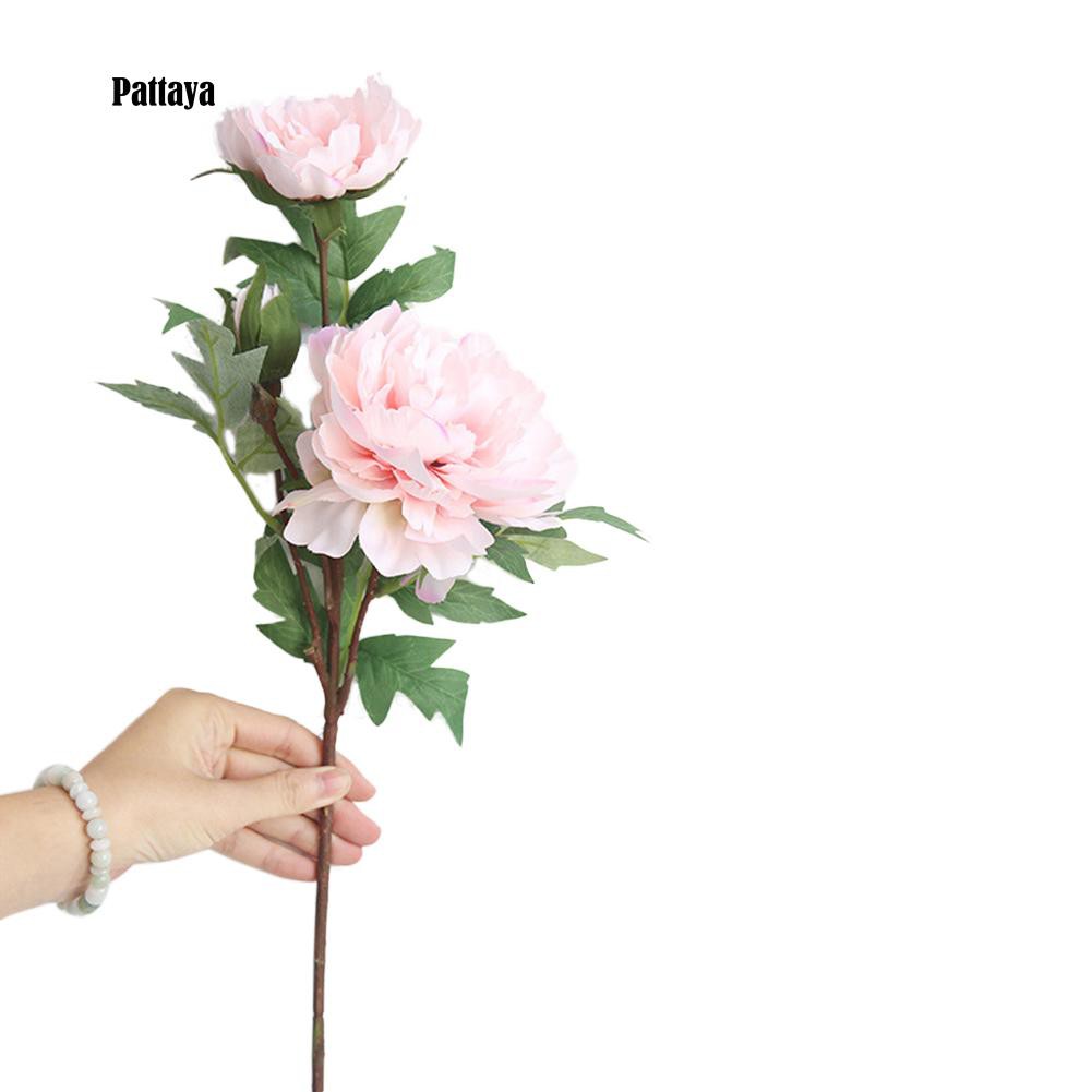 1 Chậu Hoa Mẫu Đơn Nhân Tạo Cho Trang Trí