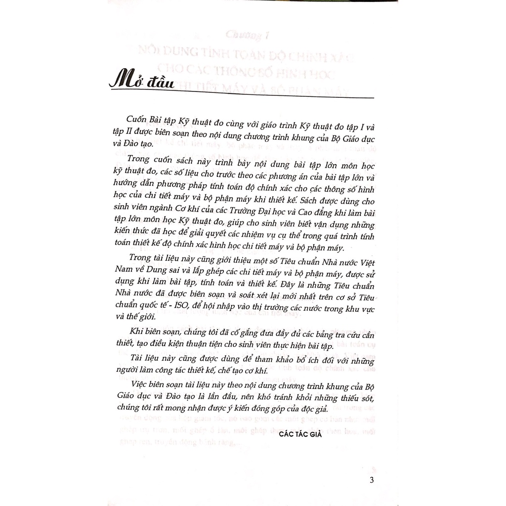 Sách - Bài Tập Kỹ Thuật Đo- Tái Bản Lần Thứ 3