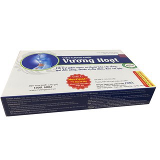Viên Xương Khớp VƯƠNG HOẠT - Hỗ trợ giảm Thoái hóa cột sống, Gai đốt sống, Thoát vị đĩa đệm, Đau vai gáy Hộp 20 viên