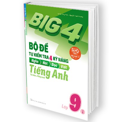 sách - Combo Big 4 Bộ Đề Tự Kiểm Tra 4 Kỹ Năng Nghe Nói Đọc Viết Cơ Bản và Nâng Cao Tiếng Anh Lớp 9 tập 1 2 MEGATHCS9586
