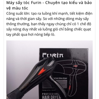 Máy sấy tóc Furin - Mạnh gấp 10 máy sấy bạn có