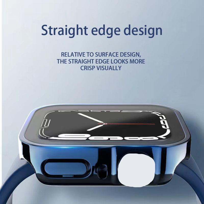Khung Mạ Điện Chống Nước Bảo Vệ Màn Hình Đồng Hồ Cho Watch 7 6 5 SE x6 x7 X8Max Watch 7 45mm 44mm 41mm 40mm Kính